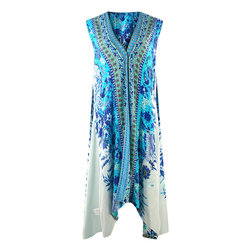 Inoa Catalina Azuro Blue Reversible Long Kimono