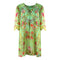 Inoa Chartreuse 12007 Green Silk Gathered Dress Chartreuse 12007 Gathered Dress