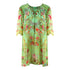 Inoa Chartreuse 12007 Green Silk Gathered Dress Chartreuse 12007 Gathered Dress