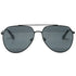 Calvin Klein Solid Smoke Lens Shiny Black Sunglasses