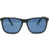 Calvin Klein Solid Blue Lens Matte Black Sunglasses
