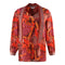 Inoa Congo Rainforest 1202115 Red Long Sleeve Blouse Silk Shirt