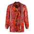 Inoa Congo Rainforest 1202115 Red Long Sleeve Blouse Silk Shirt