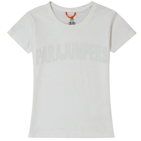 Parajumpers Cristie Brand Logo Off White T Shirt