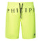 Philipp Plein Brand Logo Fluorescent Yellow Swim Shorts