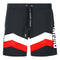 Philipp Plein Diag Logo Long Black Swim Shorts