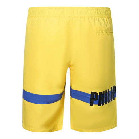 Philipp Plein Tm Skull And Bones Yellow Swim Shorts