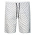 Philipp Plein Repetitive Logo Long White Swim Shorts