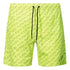 Philipp Plein Repetitive Logo Fluorescent Yellow Swim Shorts