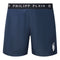 Philipp Plein Branded Waistband Navy Swim Shorts