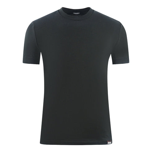 Dsquared2 Bold Brand Logo On Sleeve Black Underwear T Shirt