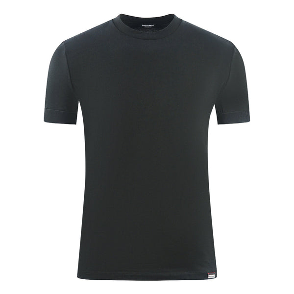 Dsquared2 Bold Brand Logo On Sleeve Black Underwear T Shirt