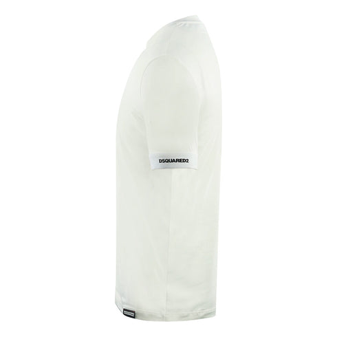 Dsquared2 Bold Brand Logo On Sleeve White Underwear T Shirt