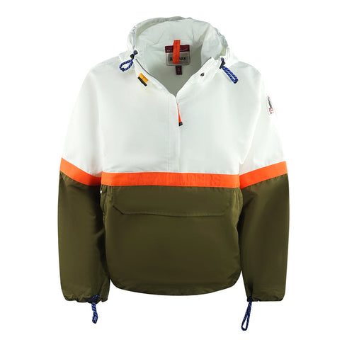 Parajumpers Dezi Pull Over Colourblock Green Windbreaker Jacket
