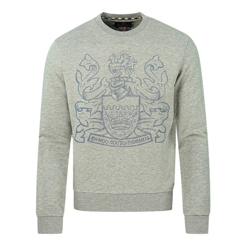 Aquascutum Pixel Aldis Logo Grey Sweatshirt