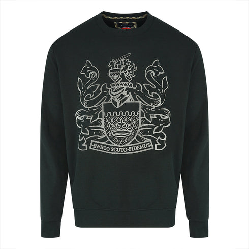 Aquascutum Pixel Aldis Logo Black Sweatshirt FAI001 99