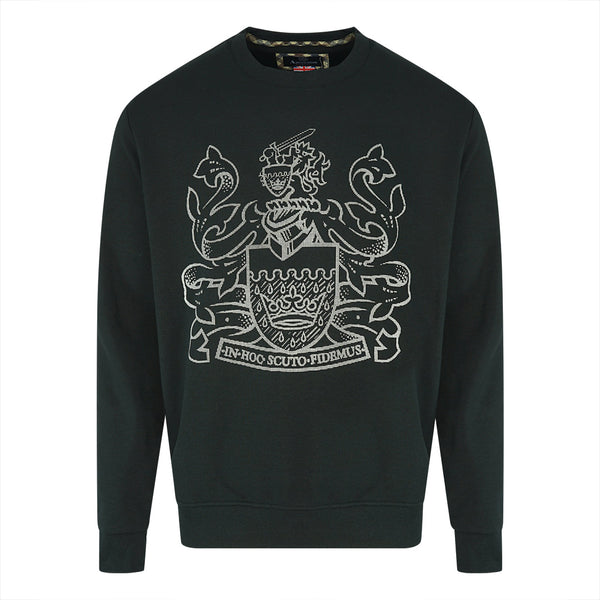 Aquascutum Pixel Aldis Logo Black Sweatshirt FAI001 99