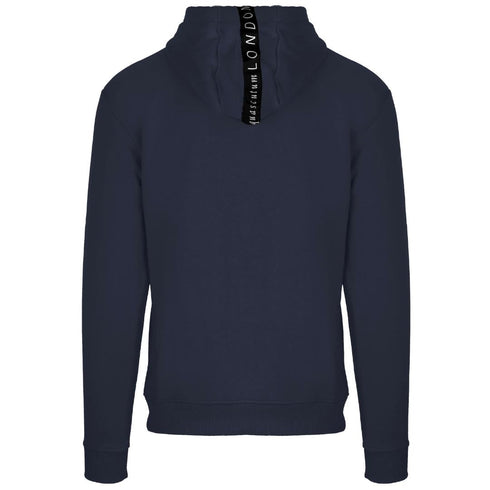 Aquascutum Bold London 1851 Logo Navy Blue Hoodie