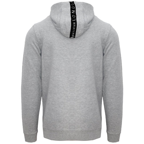 Aquascutum Bold London 1851 Logo Grey Hoodie