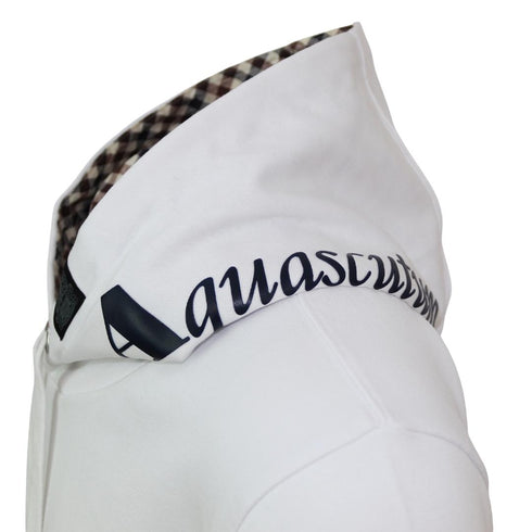 Aquascutum Branded Hood White Hoodie