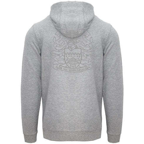 Aquascutum Box Gothic Logo Grey Zip Up Hoodie