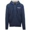 Aquascutum London Embossed Signature Logo Navy Blue Zip Up Hoodie