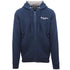 Aquascutum London Embossed Signature Logo Navy Blue Zip Up Hoodie