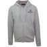 Aquascutum London Embossed Signature Logo Grey Zip Up Hoodie