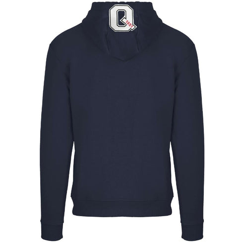 Aquascutum Classic Large A Logo Navy Blue Zip Up Hoodie