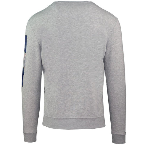 Aquascutum Embossed Circle Small Logo Grey Sweatshirt Fg0423 94 - Style Centre Wholesale
