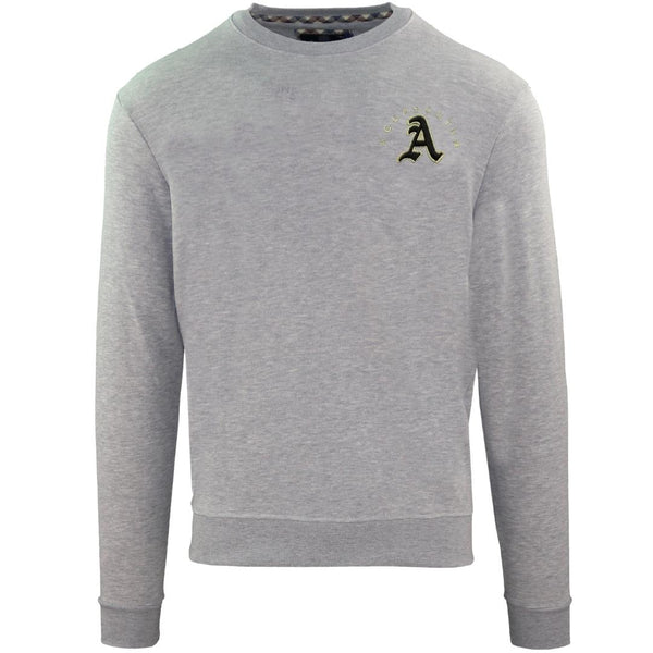 Aquascutum Embossed A Logo Grey Sweatshirt