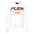 Philipp Plein Sport Orange Bold Logo White Jumper