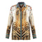Inoa Golden Eagle 120214 Multicoloured Long Sleeve Blouse Silk Shirt Golden Eagle 120214 collar Shirt