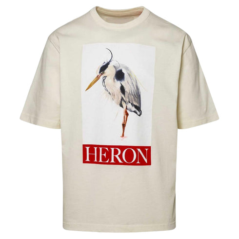 Heron Preston Painted Heron Logo Ivory T Shirt