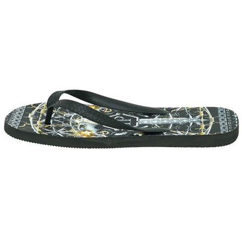 Philipp Plein Sword Logo Black Flip Flops IMPS901 99 41