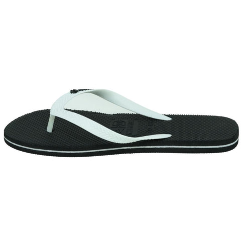 Philipp Plein Brand Logo Black White Flip Flops IMPS904 99W