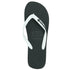 Philipp Plein Brand Logo Black White Flip Flops IMPS904 99W