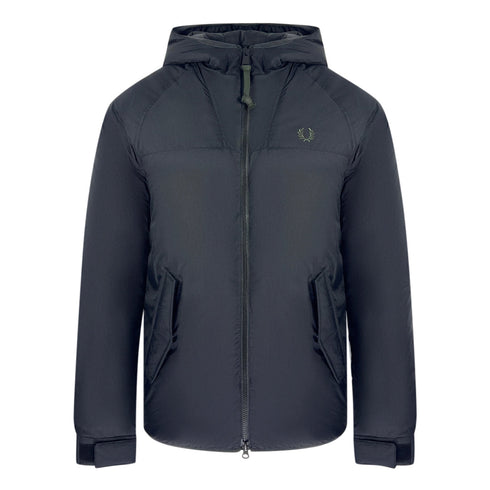 Fred Perry Instulated Black Hooded Jacket J2572 102