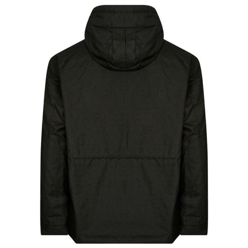 Fred Perry Short Cotton Twill Parka Night Green Hooded Jacket