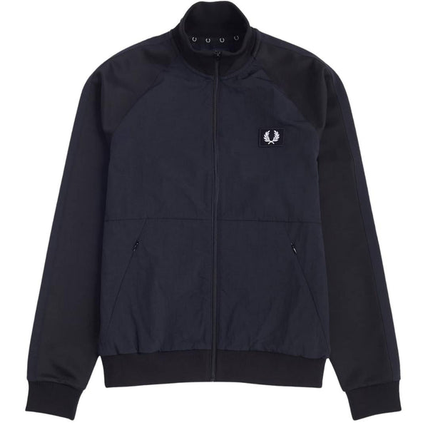 Fred Perry Woven Panel Black Track Jacket
