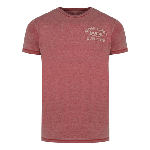 Jack And Jones Custom Motor Pink TShirt JJ Pink Tee