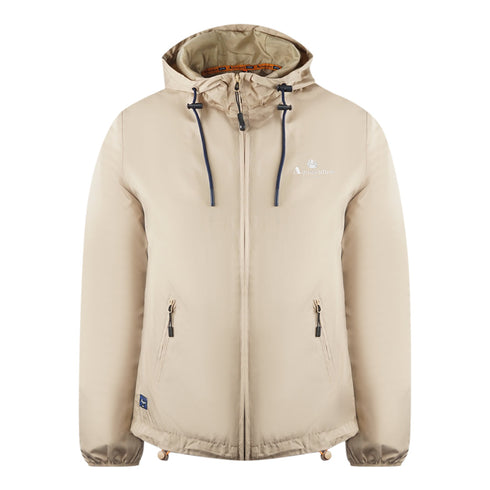 Aquascutum London Logo Beige Active Windbreaker Jacket - Style Centre Wholesale