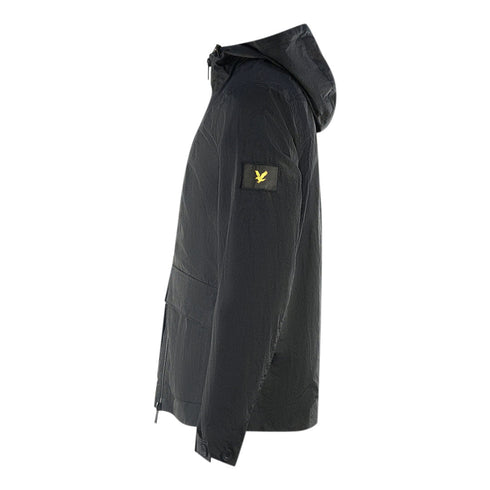 Lyle Scott Plain Hooded Black Jacket