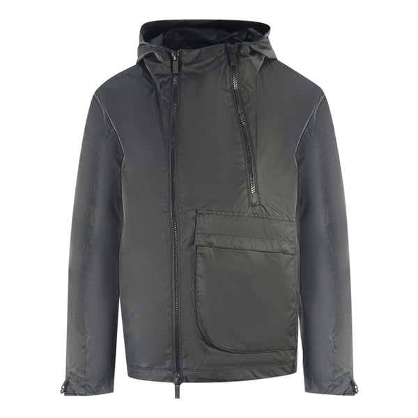 Lyle Scott Dual Zip Hooded Black Jacket