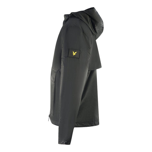 Lyle Scott Dual Zip Hooded Black Jacket