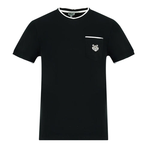 Kenzo Branded Pocket Logo Black T Shirt