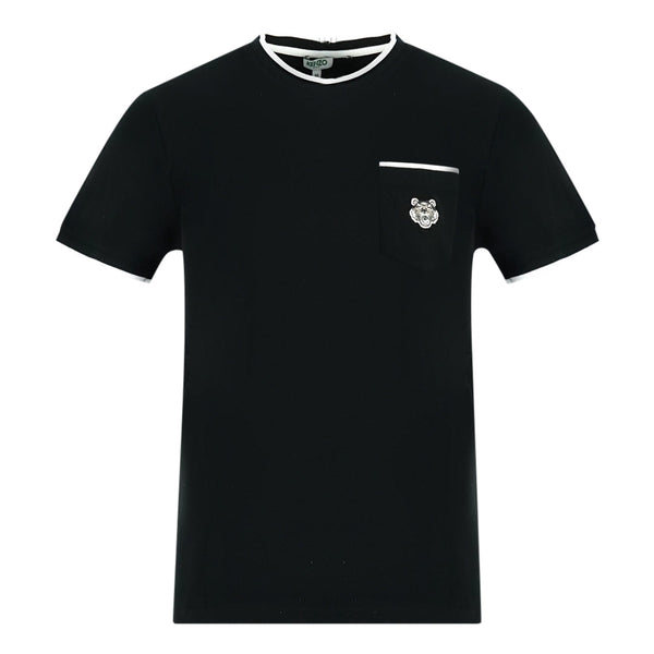 Kenzo Branded Pocket Logo Black T Shirt
