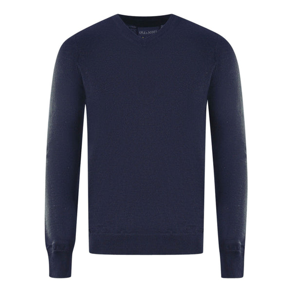 Lyle Scott Navy Blue Golf V Neck Sweater