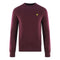 Lyle Scott Basket Weave Knitted Burgundy Sweater