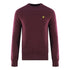Lyle Scott Basket Weave Knitted Burgundy Sweater